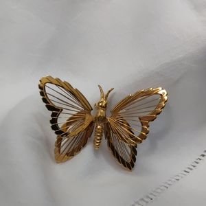 Vintage signed Monet butterfly pin (#16)